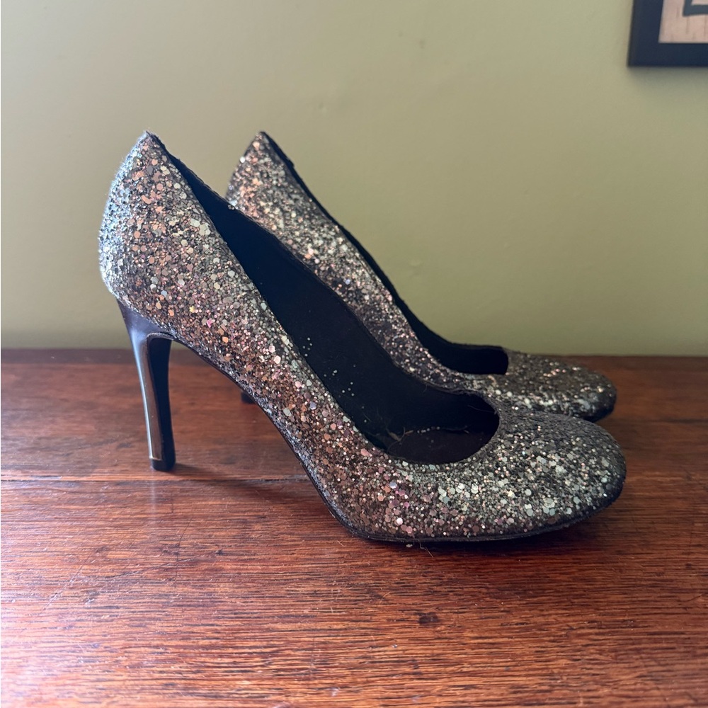 Pedro Garcia Sparkling Black Heels